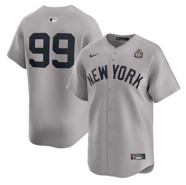 Men's New York Yankees #99 Aaron Judge Gray 2024 World Series Limited Stitched Jersey Dzhi,We sell and wholesale Men's New York Yankees #99 Aaron Judge Gray 2024 World Series Limited Stitched Jersey Dzhi on line form chian!